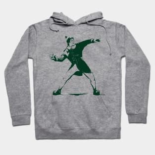 Snowball Thower (green) Hoodie